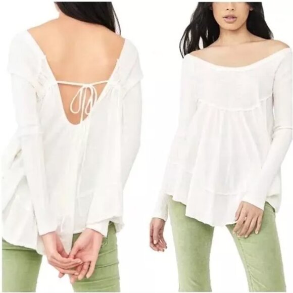 Free People Tops - Free People We The Free Sundae Tee | Ivory | Size Small
